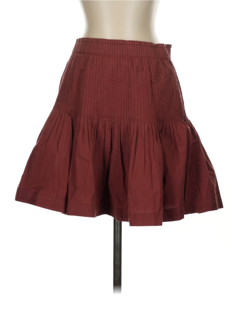 100% cotton Brick Red miniskirt Anthropologie WITH POCKETS